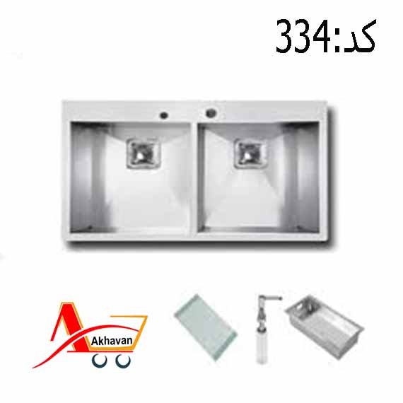 سینک ظرفشویی اخوان مدل 334 توکار - اخوان کالا سینک ظرفشویی اخوان